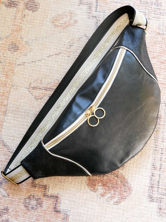 Banane - n°21 Cuir noir et or