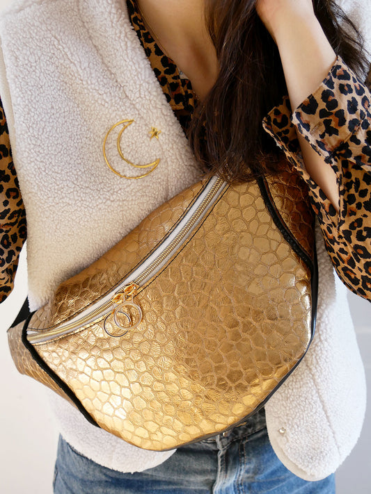 Banane - n°22 Cuir doré et noir