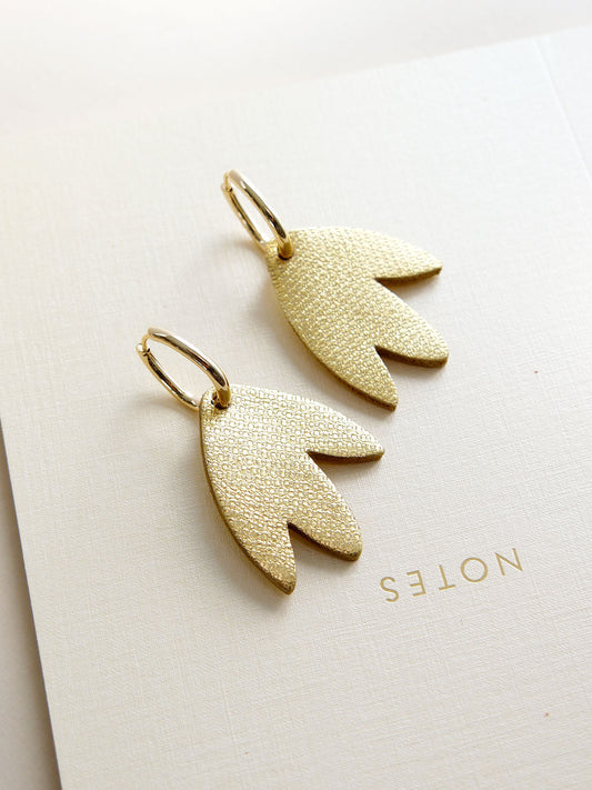 Bilbao - Boucles d'oreilles en cuir or