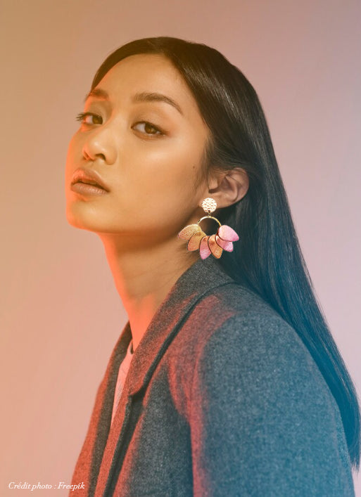 MEXICO - Boucles d'oreilles en cuir dégradé