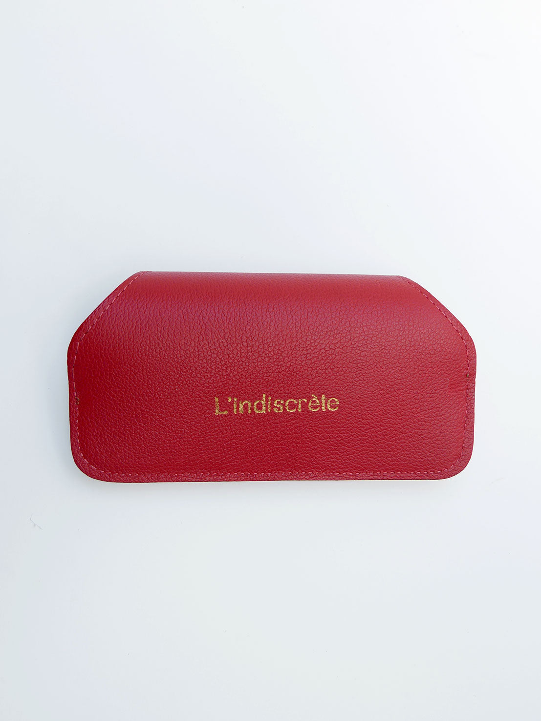 Etui à lunettes en cuir rouge ET62
