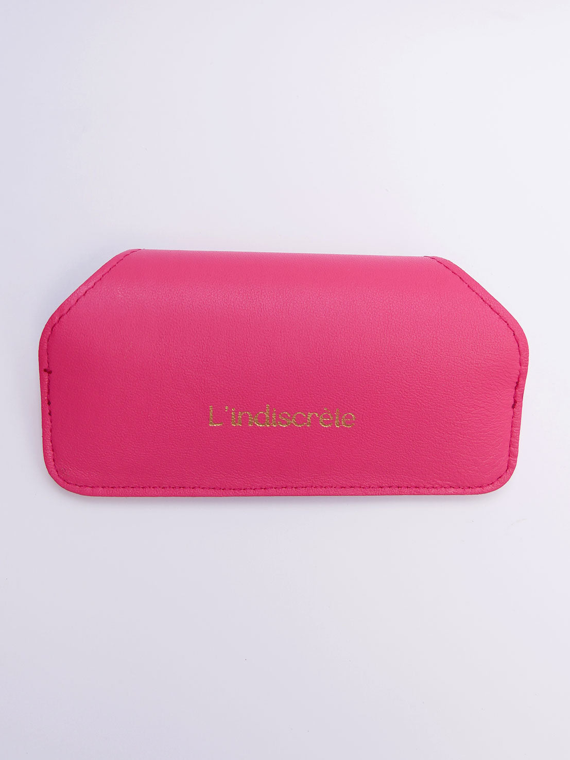 Etui à lunettes en cuir rose fuchsia ET63