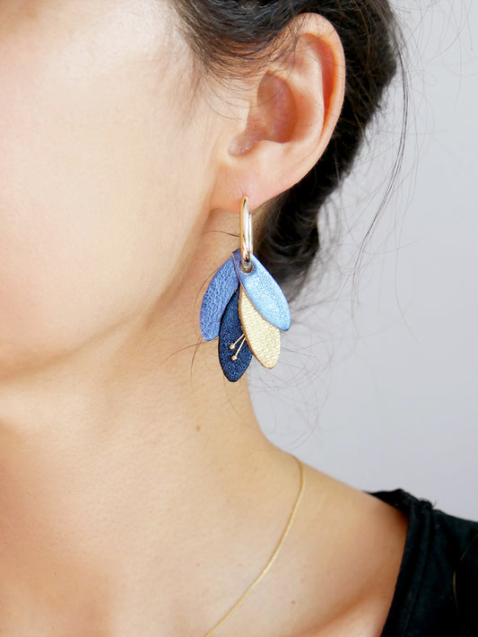 RIO - Boucle d'oreilles bleu éclipse