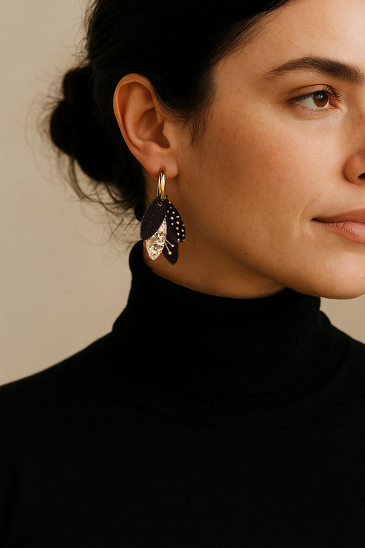 RIO - Boucle d'oreilles noir