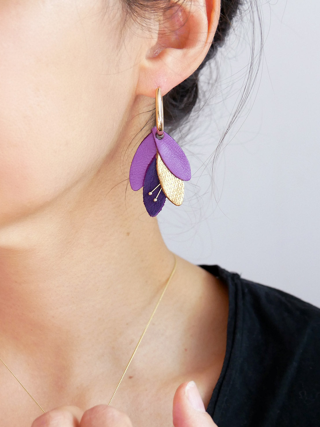 RIO - Boucle d'oreilles violet