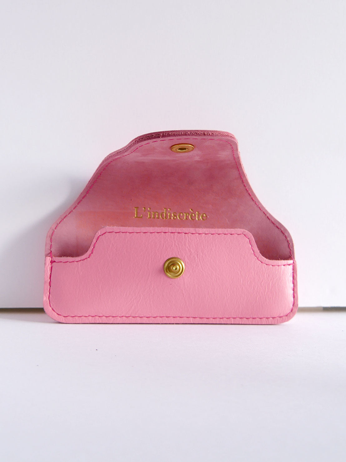 Etui à lunettes en cuir rose fuchsia ET39