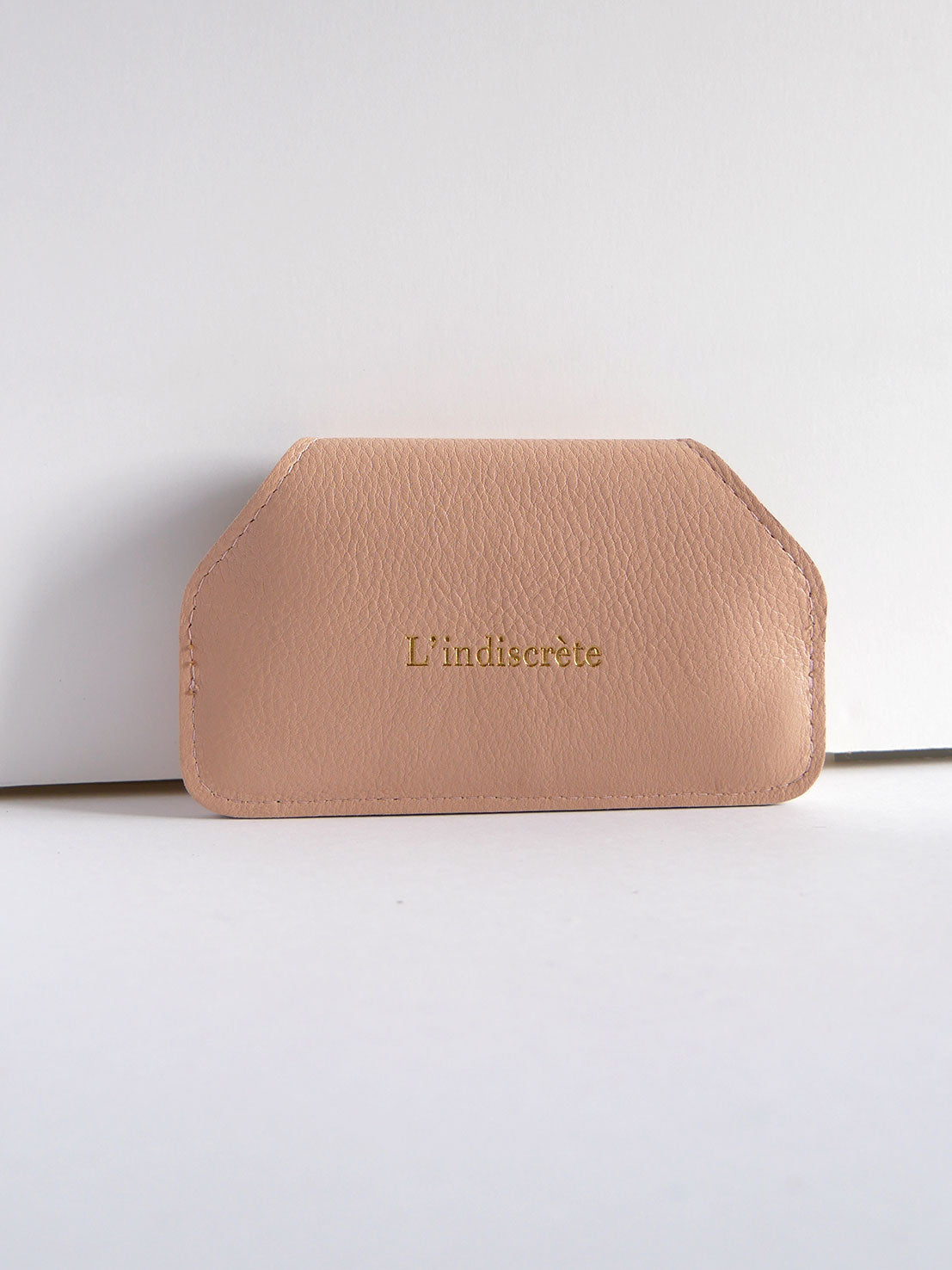 Etui à lunettes en cuir rose pâle ET45