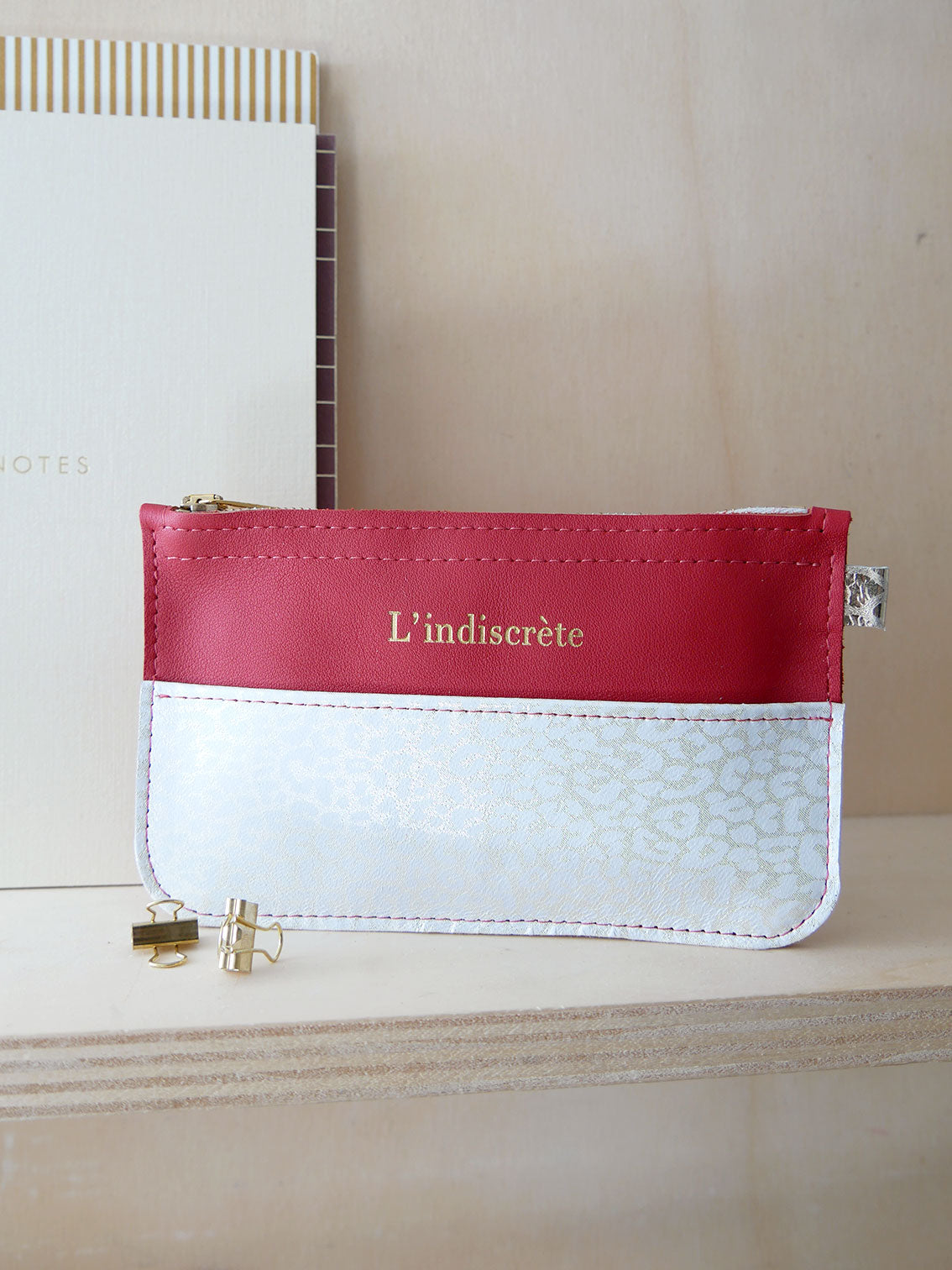 Pochette en cuir rouge - P78 / P80
