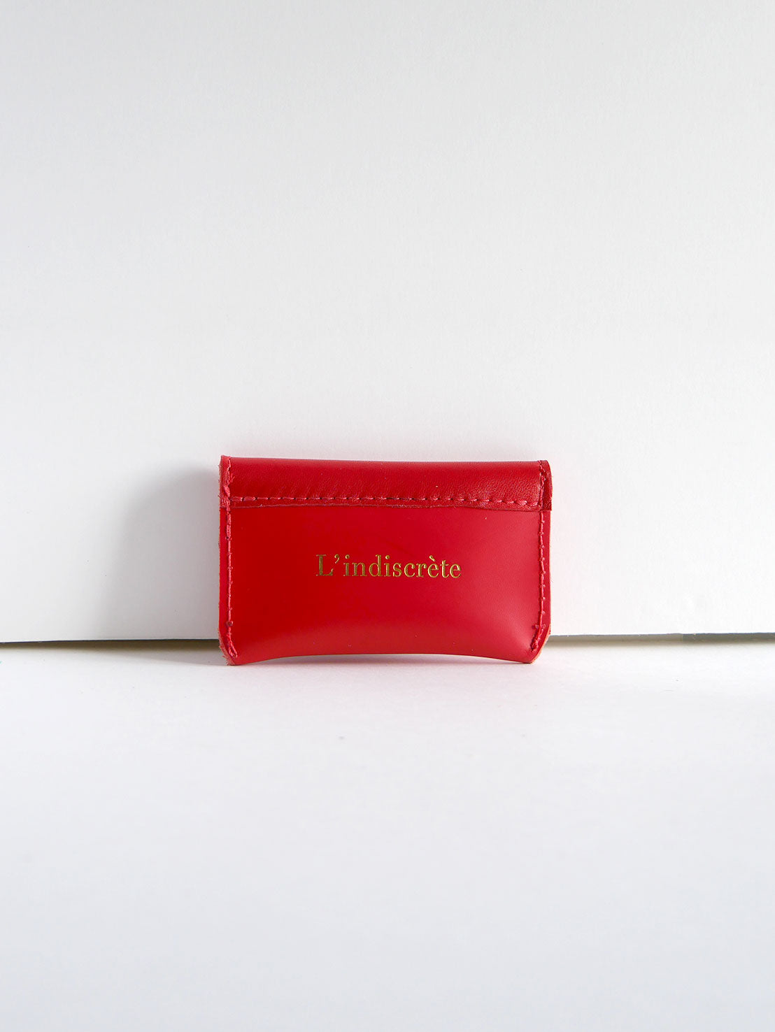 Porte-cartes PC31 en cuir rouge