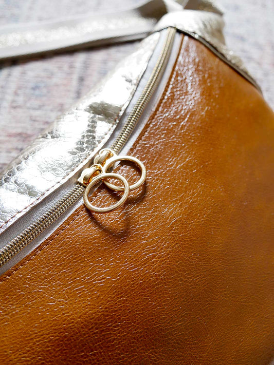 Banane - n°6 Cuir camel doré