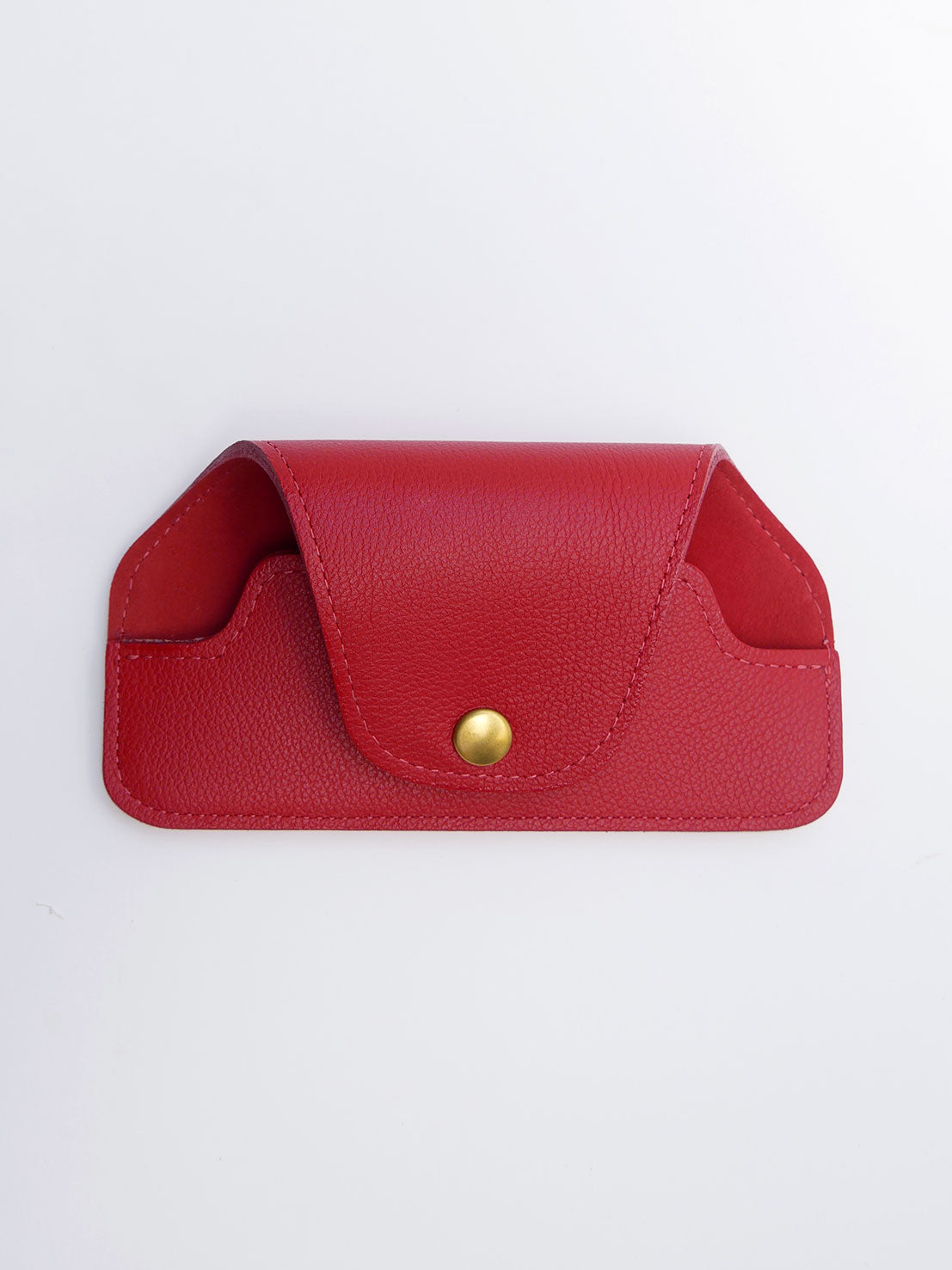 Etui à lunettes en cuir rouge ET62