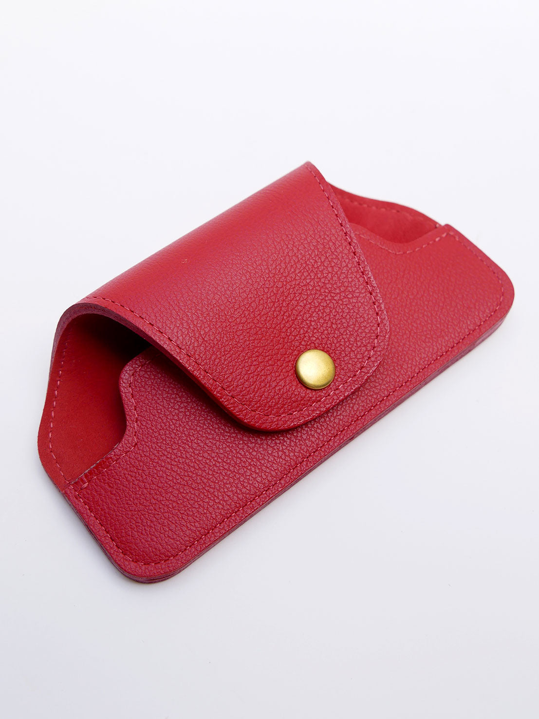 Etui à lunettes en cuir rouge ET62