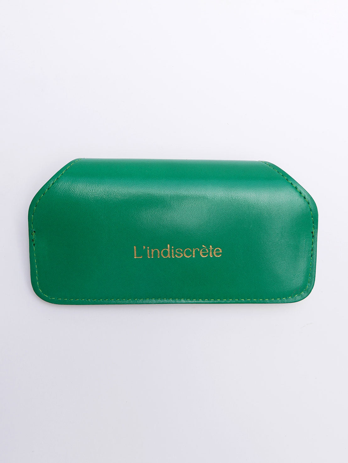 Etui à lunettes en cuir vert ET61