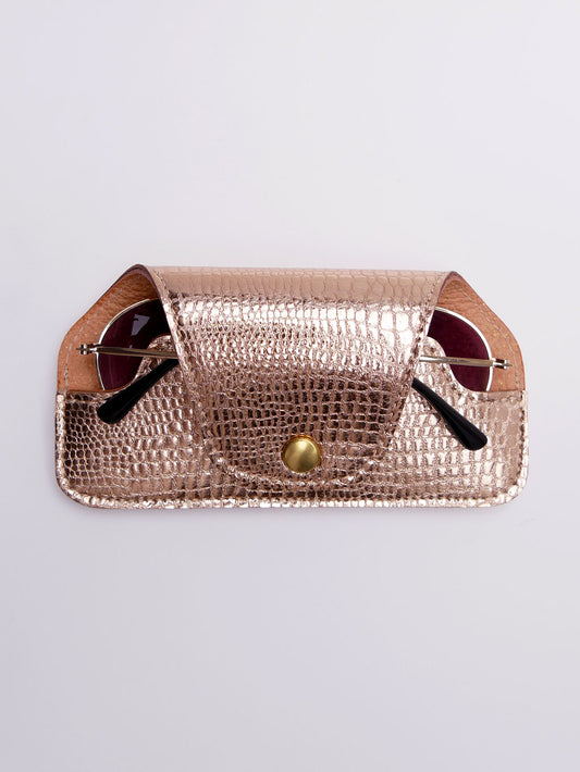 Etui à lunettes en cuir cuivre ET65