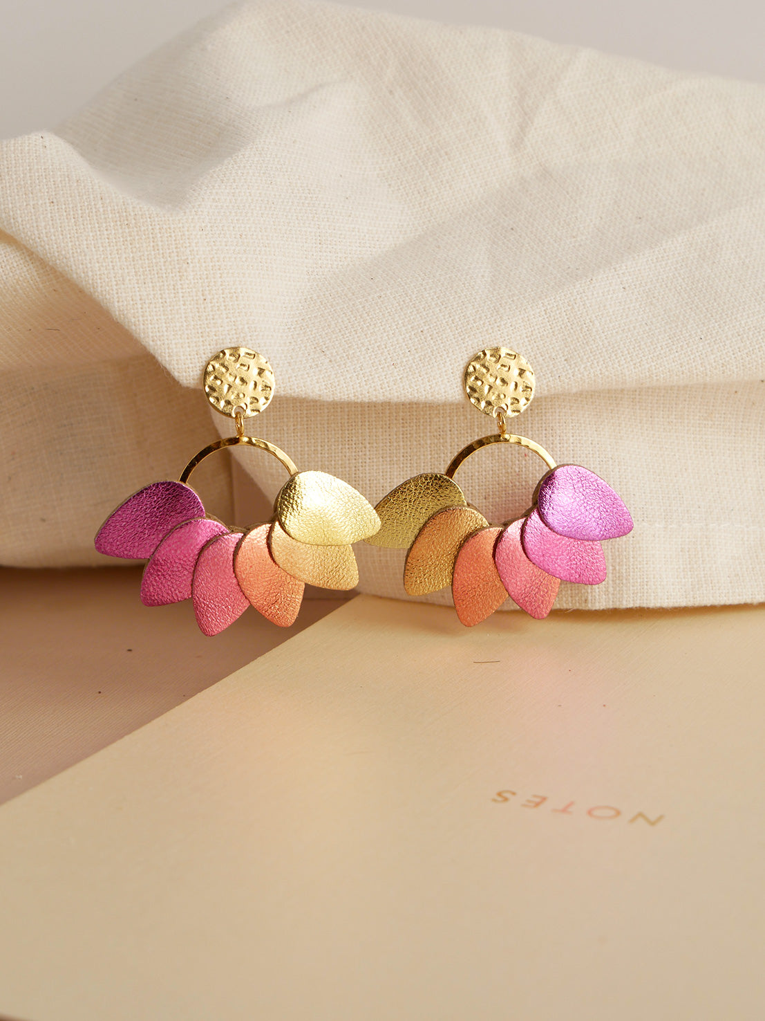 MEXICO - Boucles d'oreilles en cuir dégradé