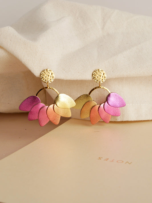 MEXICO - Boucles d'oreilles en cuir dégradé
