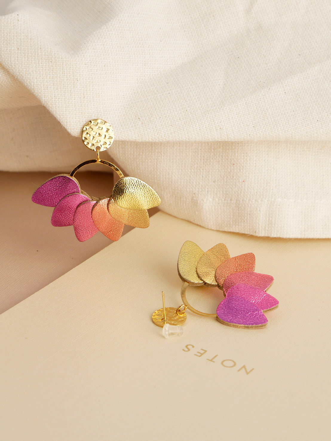 MEXICO - Boucles d'oreilles en cuir dégradé
