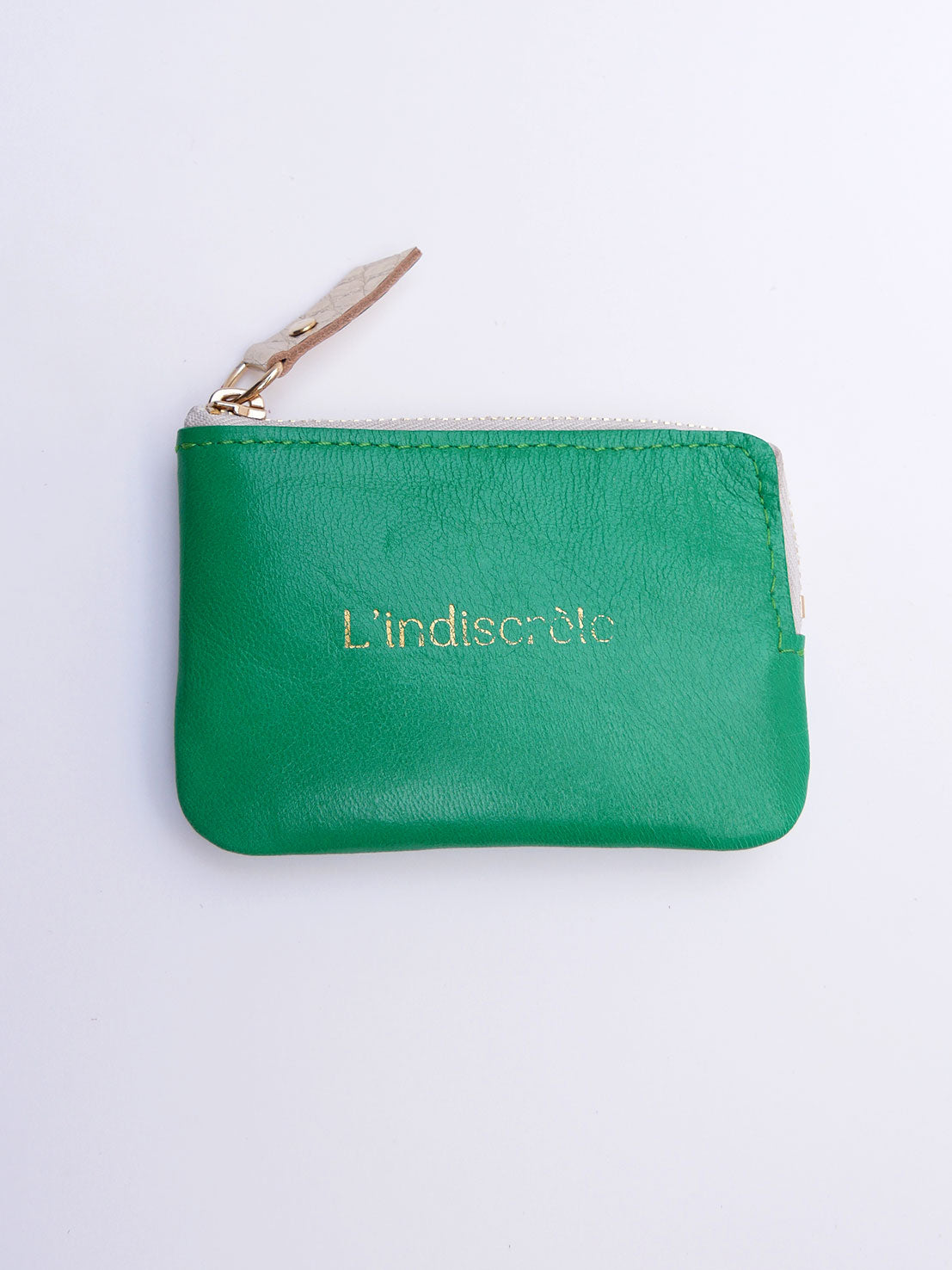 Porte-monnaie PM08 en cuir vert