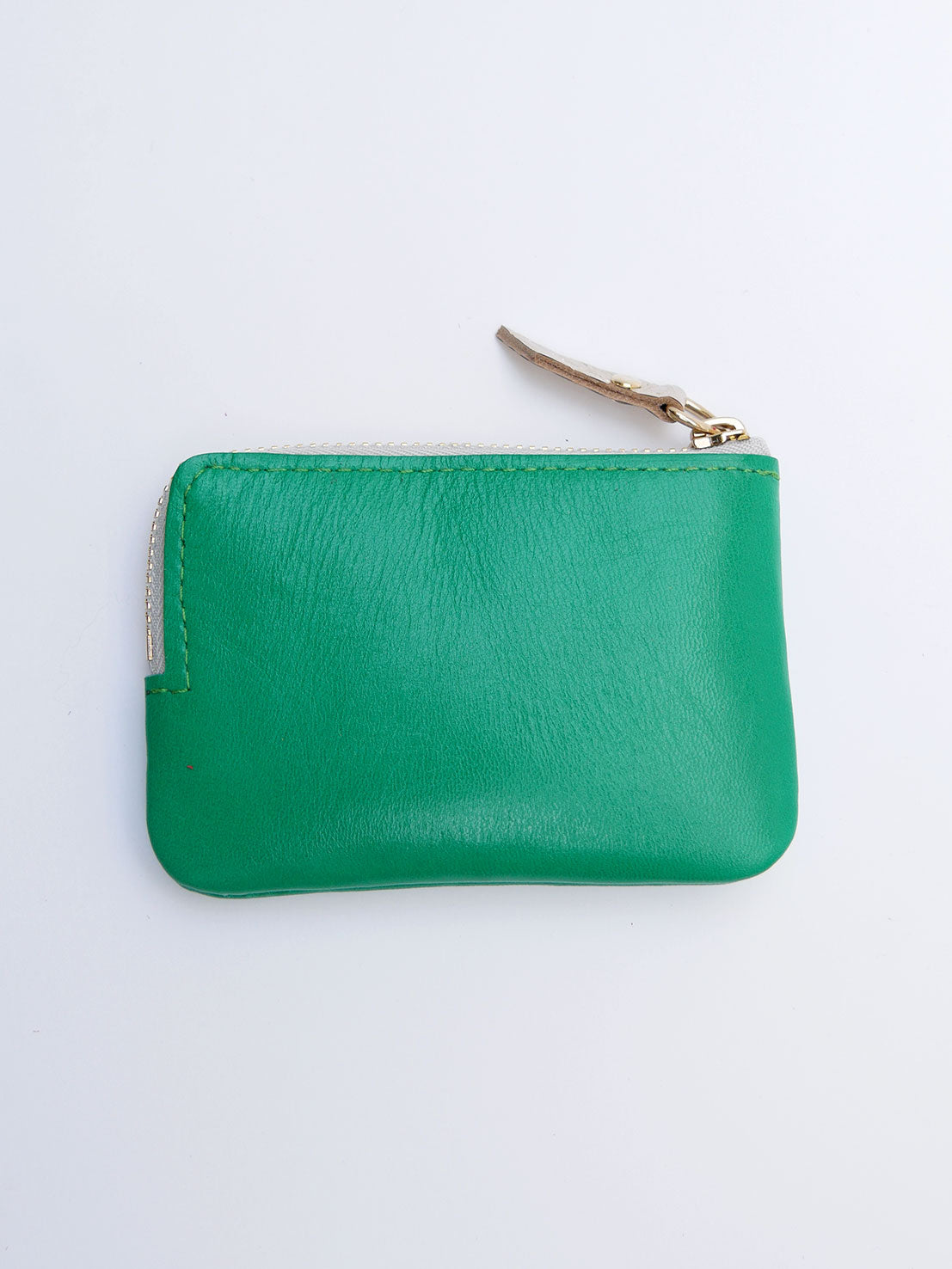 Porte-monnaie PM08 en cuir vert
