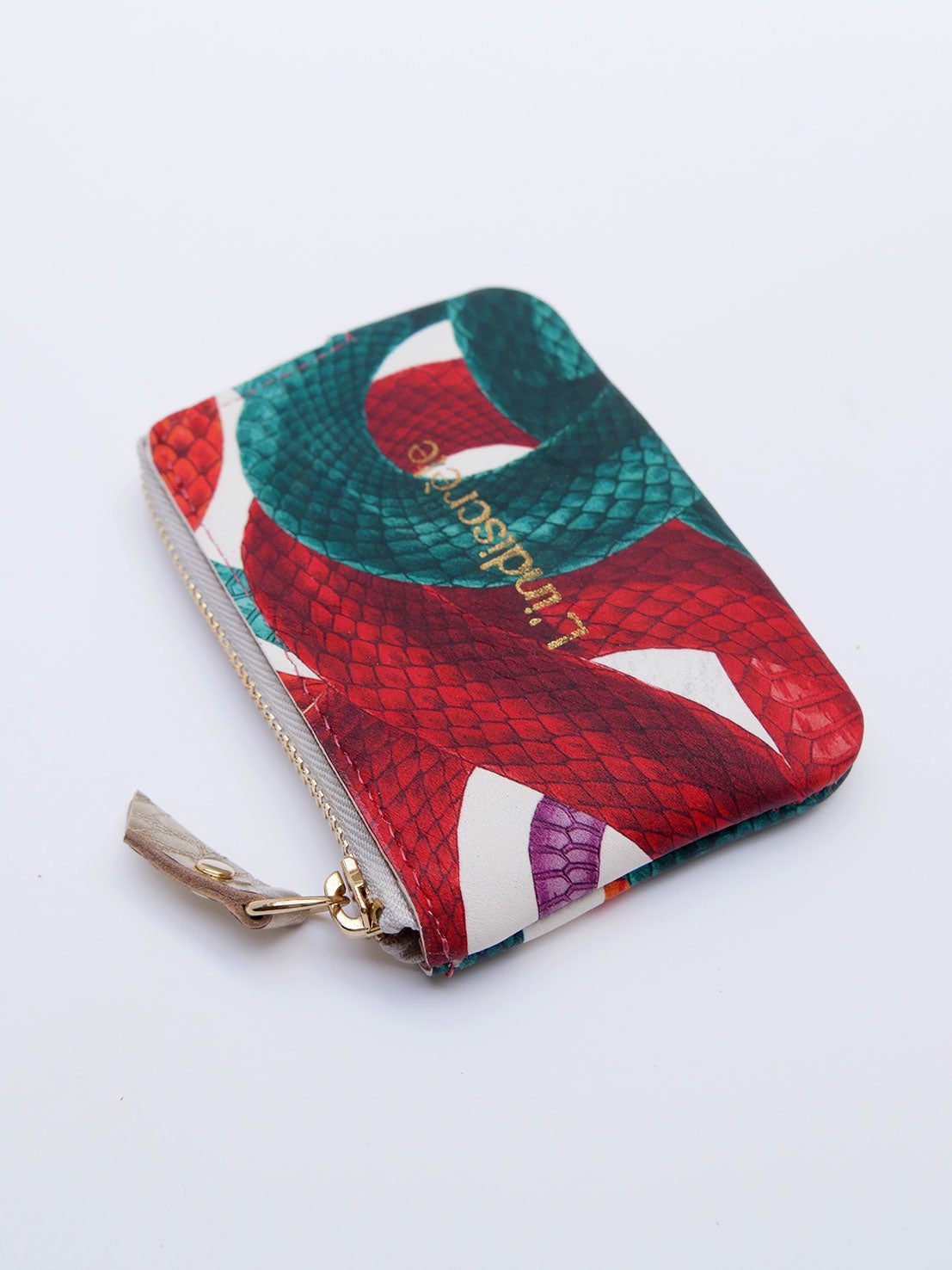 Porte-monnaie PM09 en cuir motif serpent