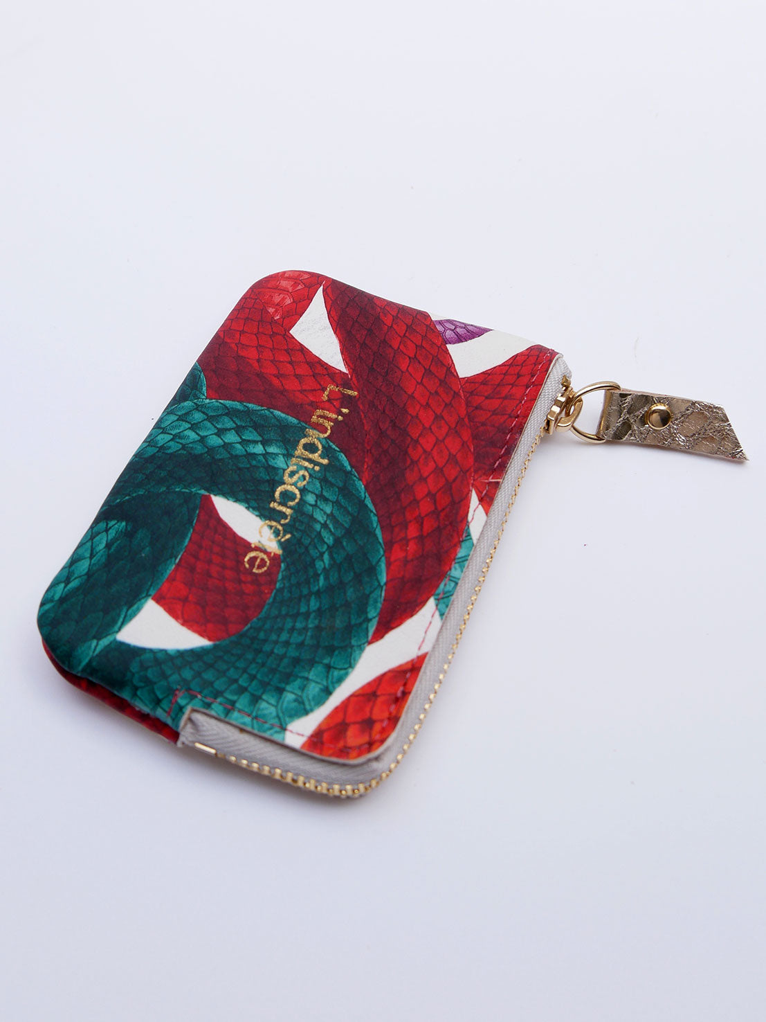 Porte-monnaie PM09 en cuir motif serpent