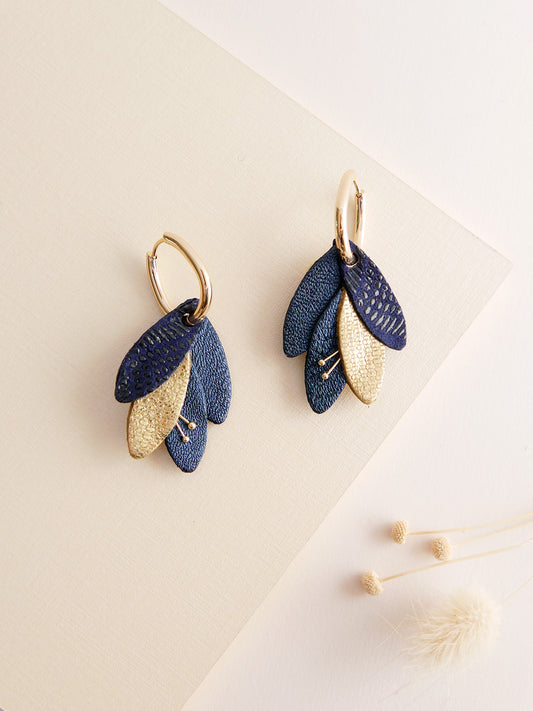 RIO - Boucle d'oreilles bleu minuit
