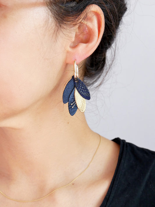 RIO - Boucle d'oreilles bleu minuit