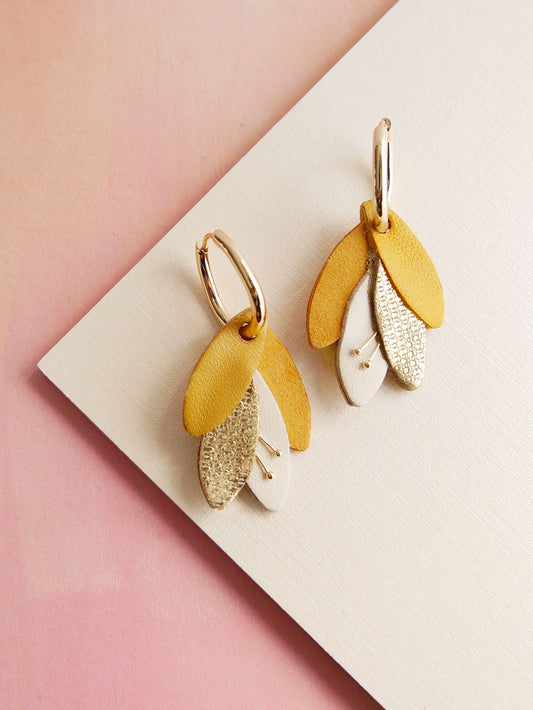 RIO - Boucle d'oreilles moutarde