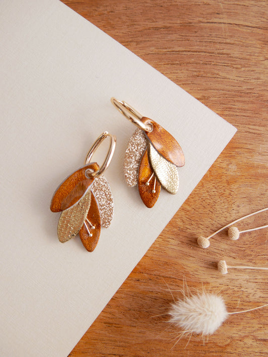 RIO - Boucle d'oreilles noisette