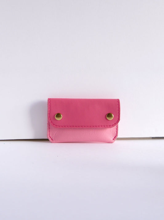 Porte-cartes PC33 en cuir rose fuchsia