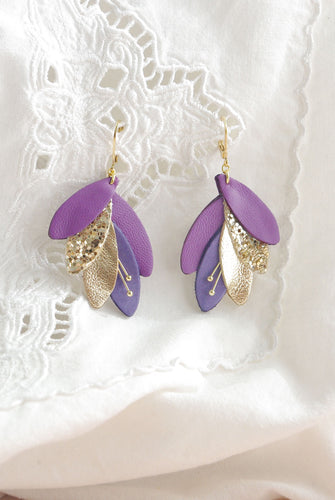 RIO - Boucle d'oreilles Rio violet améthyste